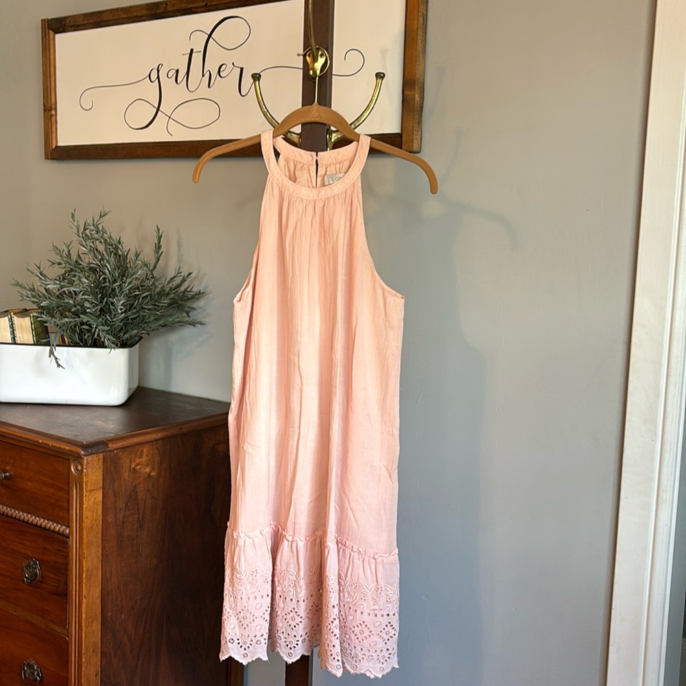 Loft Peach Halter Dress